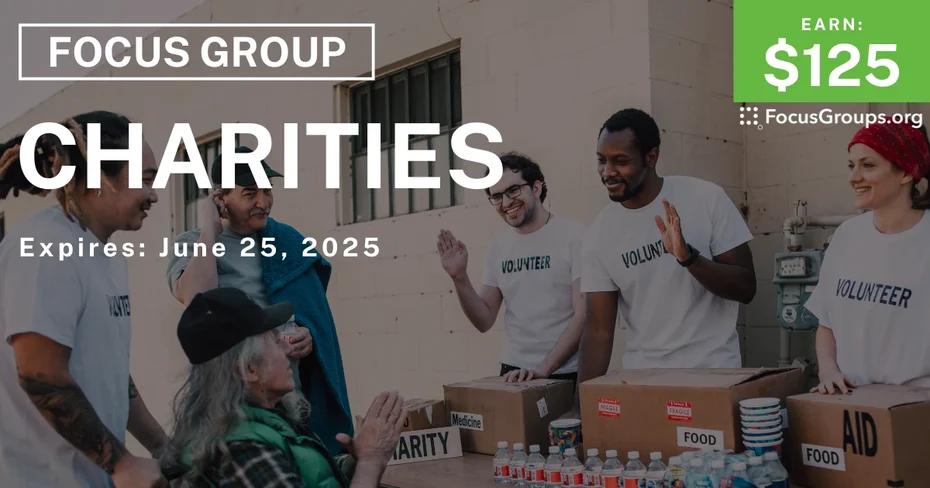 Focus Group in Chicago & Atlanta on Charities