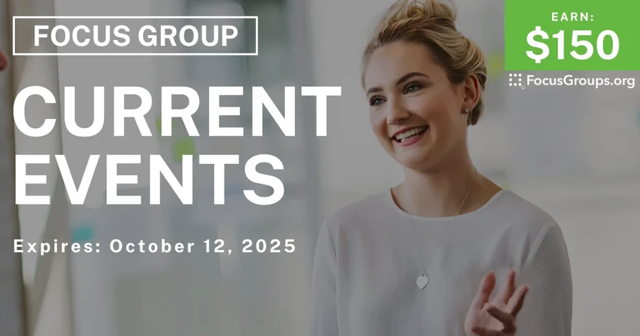 Focus Group in Tampa on Current Events - $150