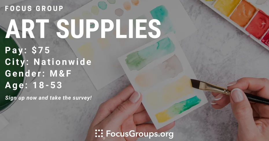 Focus Group for Creative Consumers on Art Supplies