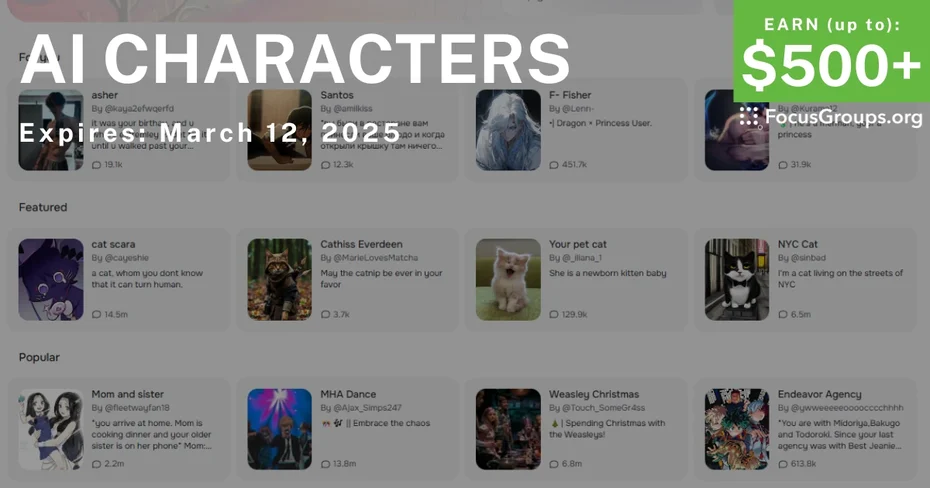 Online Interview on AI Characters