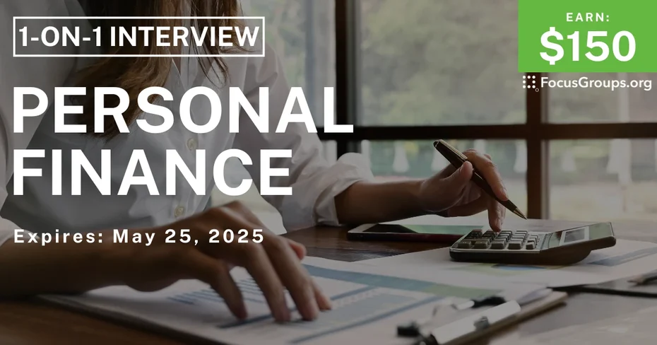 Research Study on Personal Finance - $150 - 05/13/2025