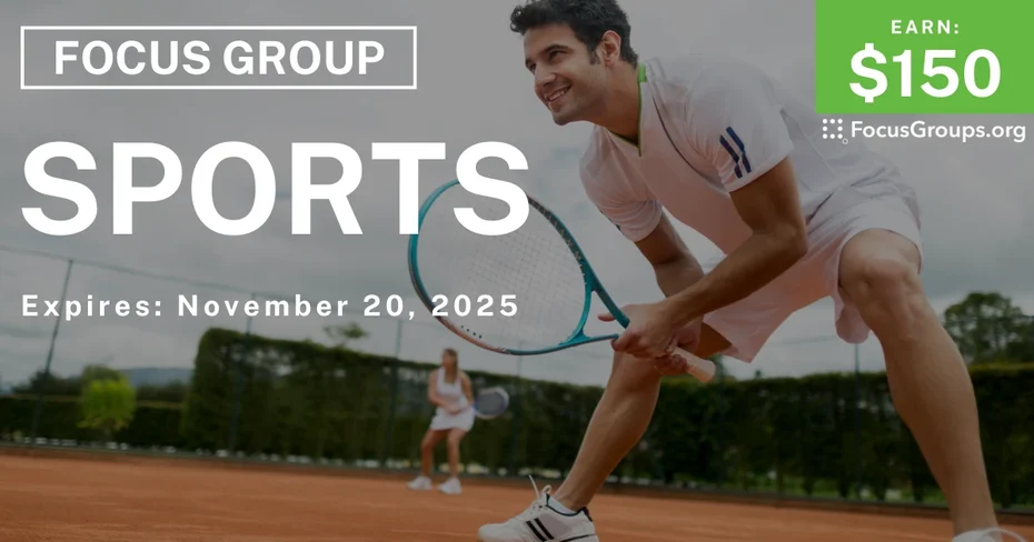 Focus Group in NYC on Sports - $150 - $150 - 11/11/2025