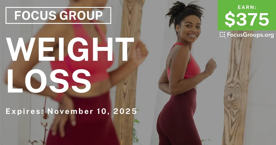 Focus Group in NYC on Weight Loss - $375 - $375 - 10/29/2025