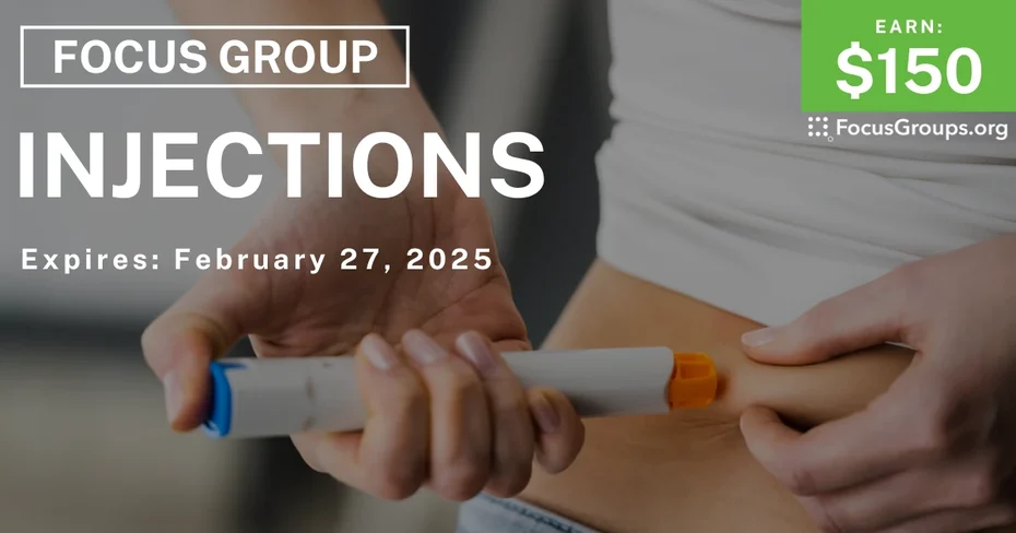 Focus Group in Boston on Injections