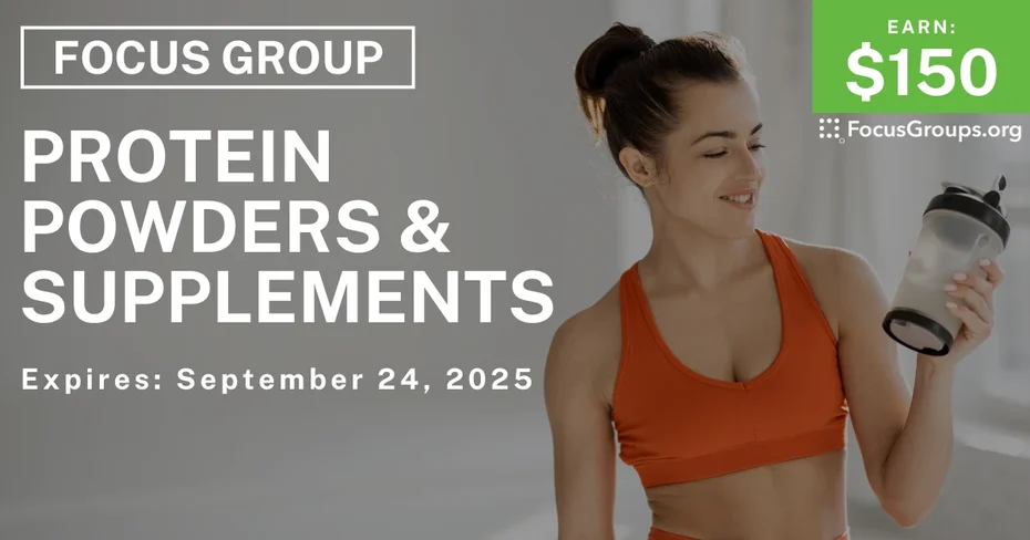 Focus Group in Chicago on Protein Powders & Supplements - $150