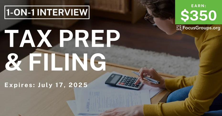 Research Study in San Diego on Tax Prep & Filing