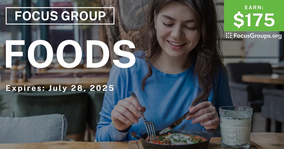 Focus Group in Minneapolis on Foods - $175