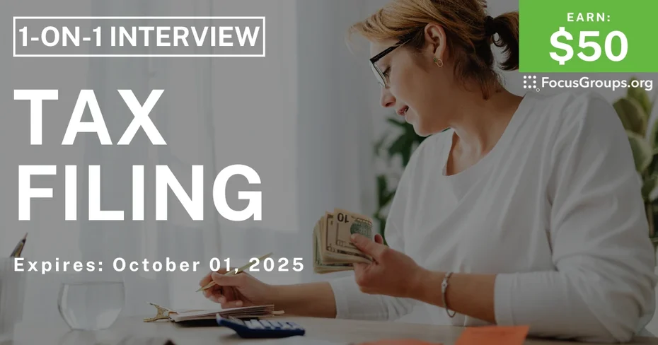 Research Study on Tax Filing - $50