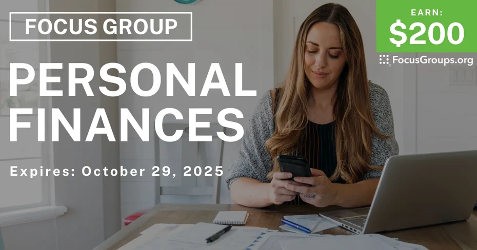 Focus Group in Charlotte on Personal Finances - $200 - $200 - 10/17/2025