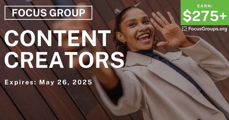 Focus Group for Content Creators