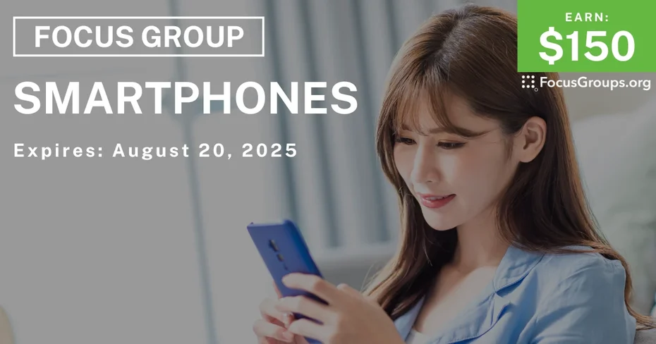 Focus Group in NYC on Smartphones - $150