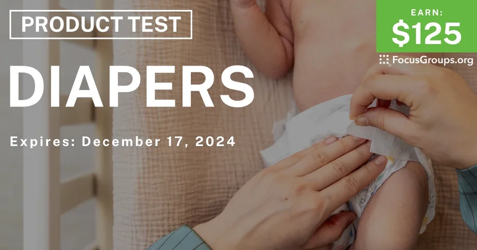 Product Test for Parents in Orlando on Diapers
