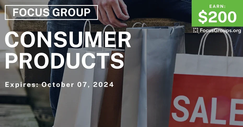 Focus Group in NYC on Consumer Products