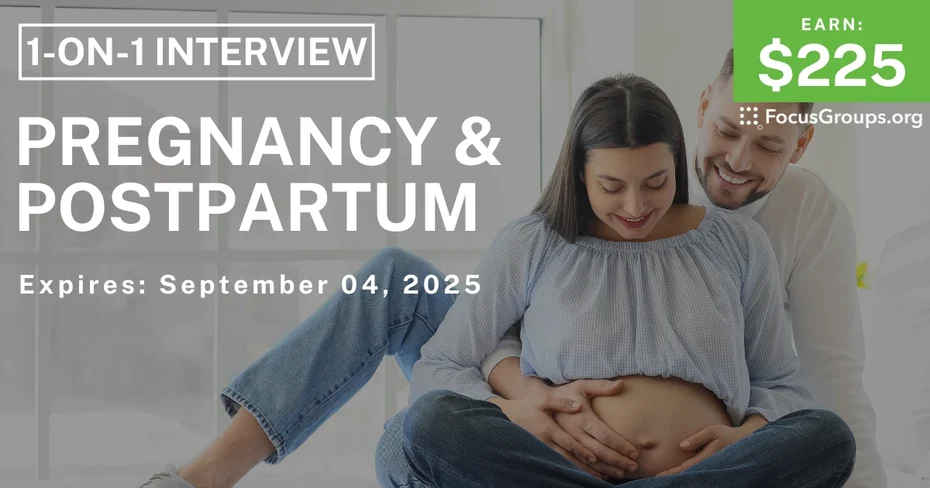 Research Study for Parents in Austin on Pregnancy & Postpartum - $225