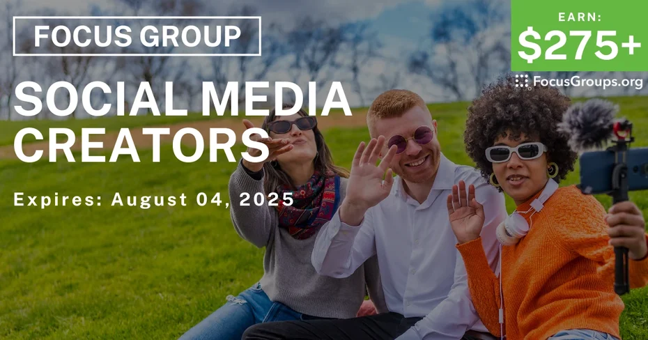 Focus Group for Social Media Creators