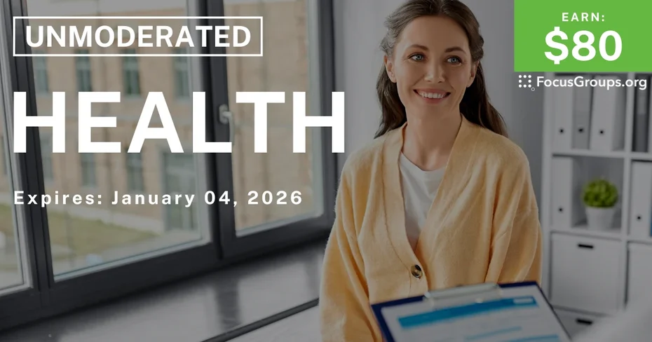 Research Study on Health - $80 - $80 - 12/12/2025