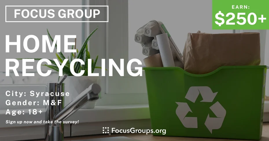 Focus Group in Syracuse on Home Recycling