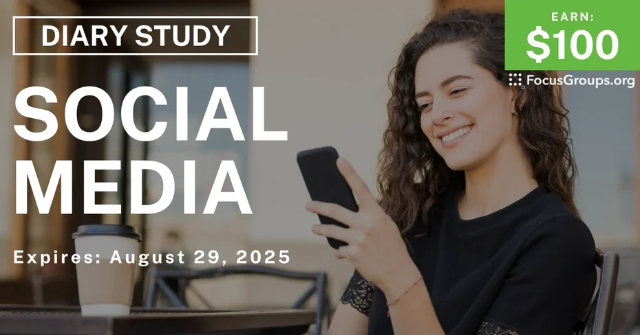 Research Study on Social Media - $100