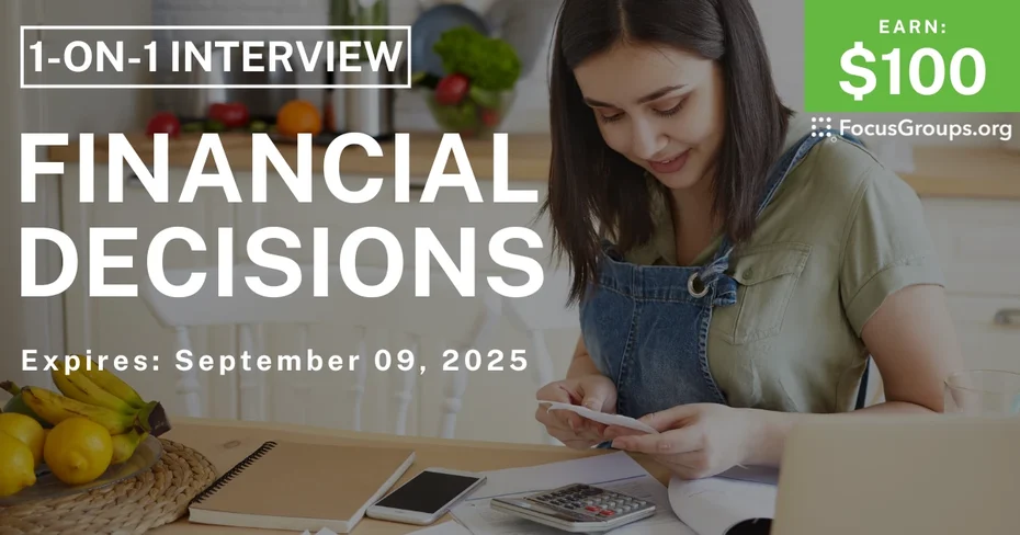 Research Study on Financial Decisions - $100