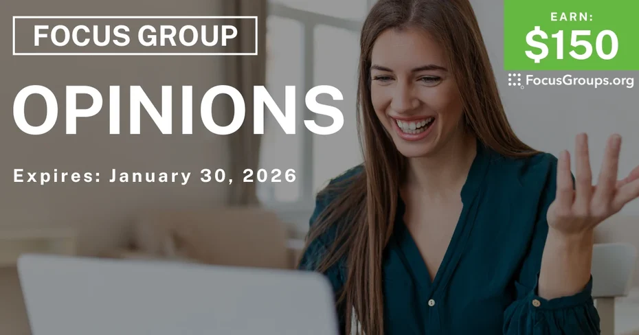 Focus Group in Baltimore on Opinions - $150 - $150 - 12/24/2025