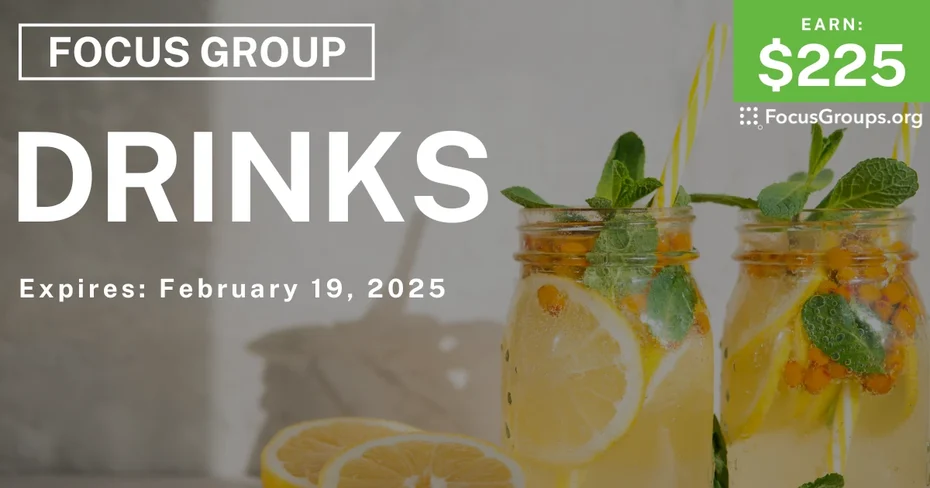 Focus Group in Fort Lauderdale on Drinks